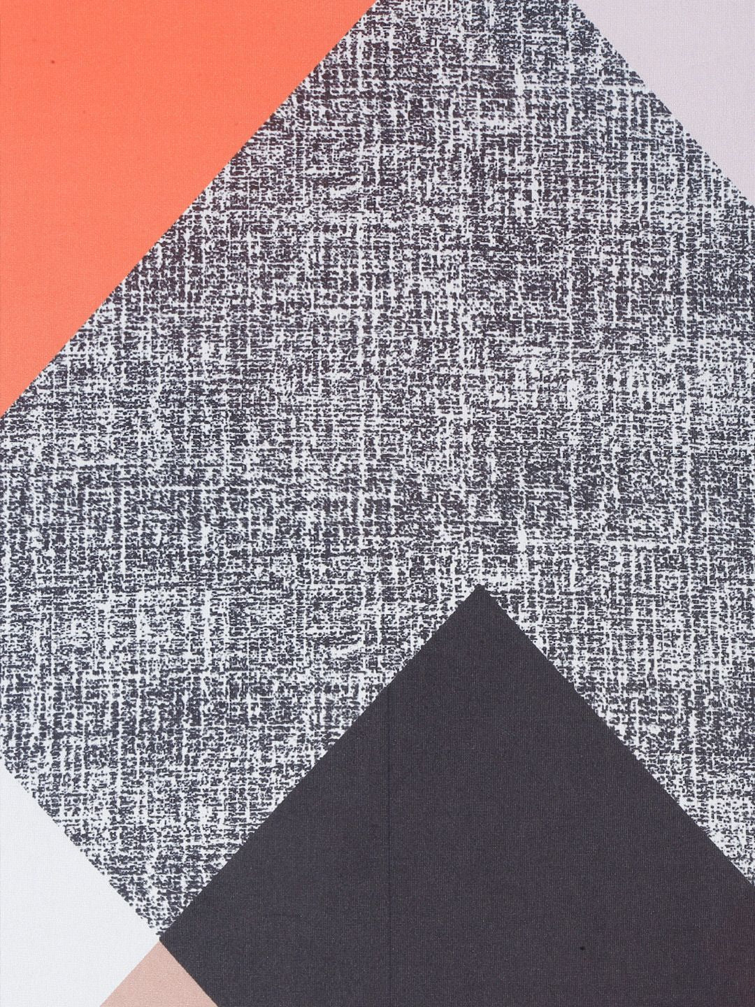 Cortina Orange & Black Geometric-Printed 3-Seater Sofa Cover