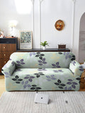 Cortina Olive Green & Black Nature Printed 3- Seater Sofa Cover