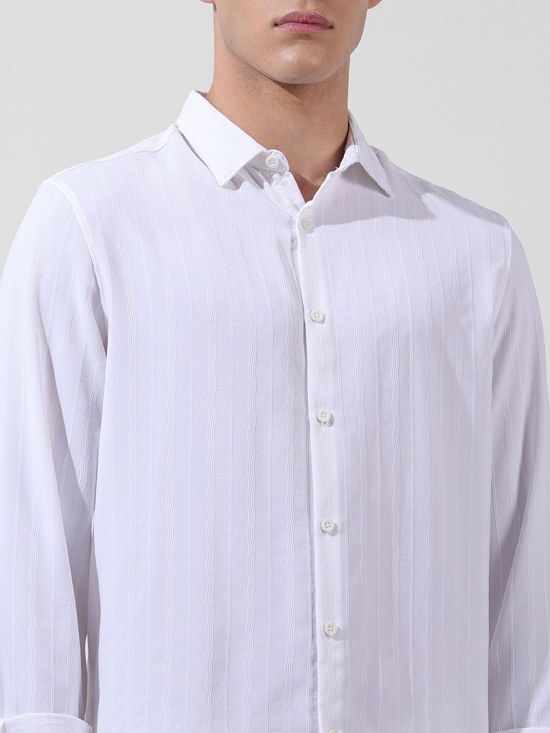 The Indian Garage Co Men Regular Fit Textured Resort Wear Shirt