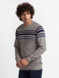 SPYKAR Pure Cotton Striped Pullover Sweaters
