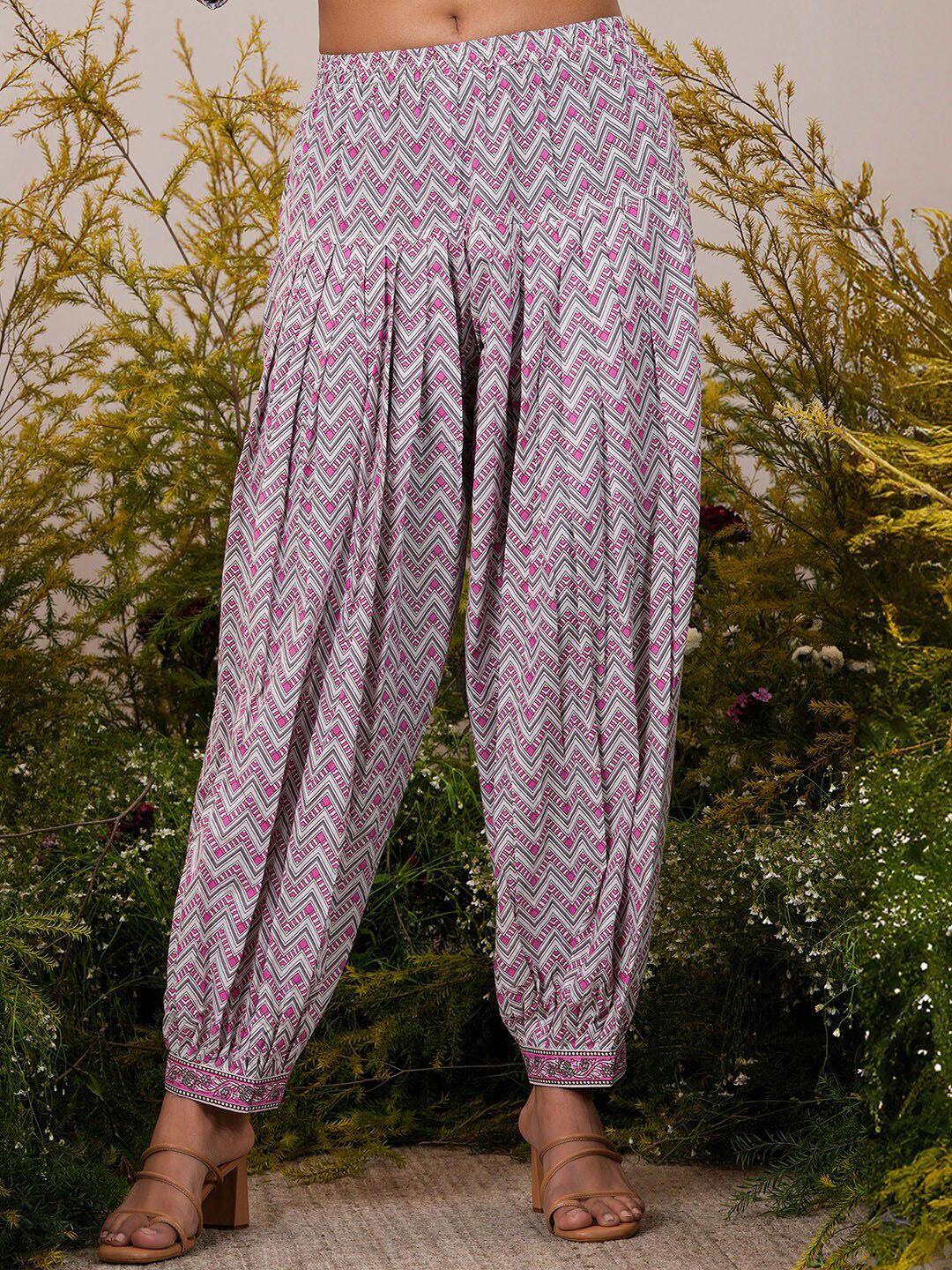 Libas Floral Printed Regular Pure Cotton Kurta With Salwar & Dupatta