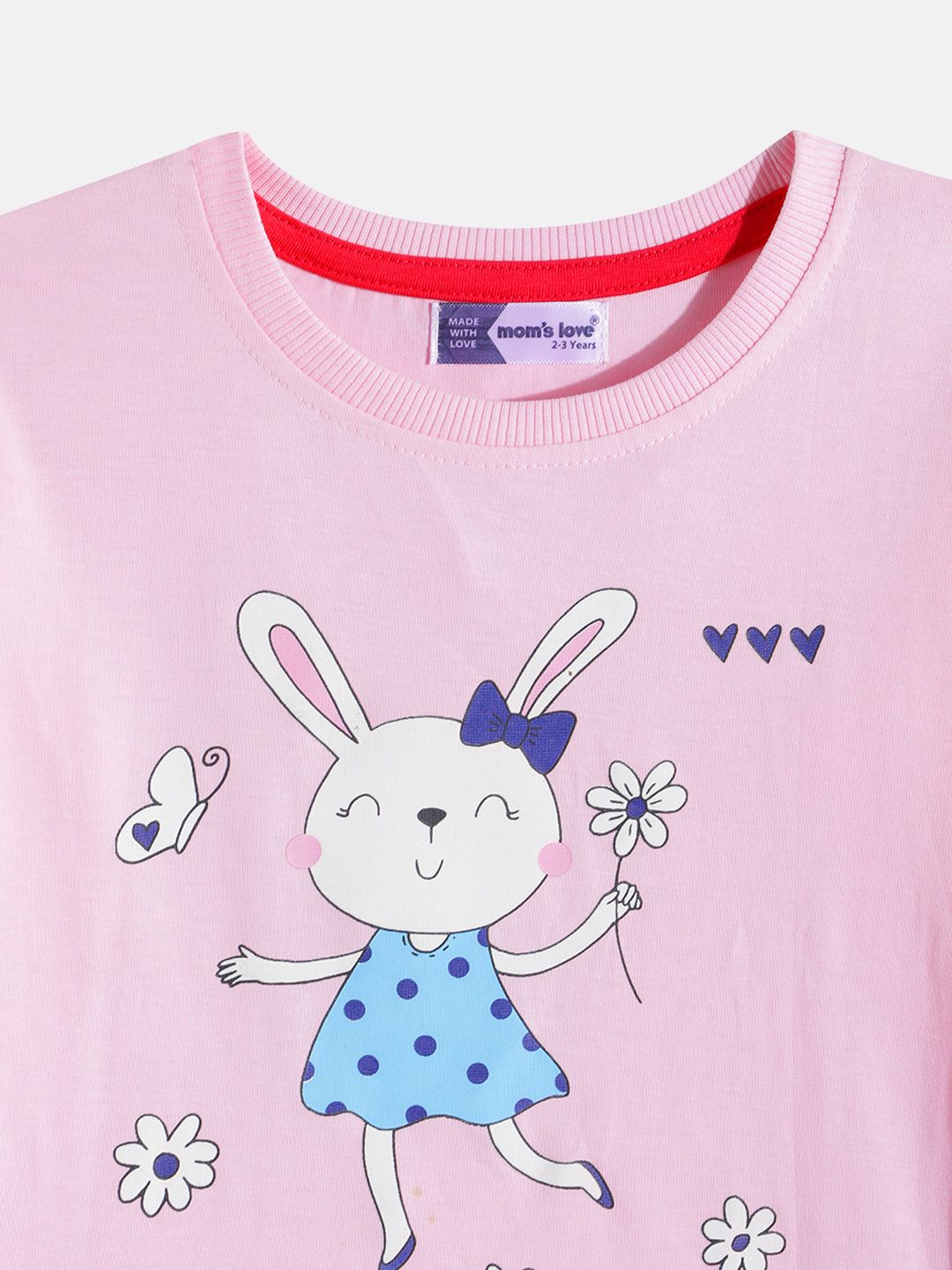 Moms Love Kids Girls Printed Pure Cotton Clothing Set