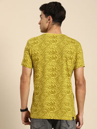 Being Human Pure Cotton Abstract Printed T-shirt