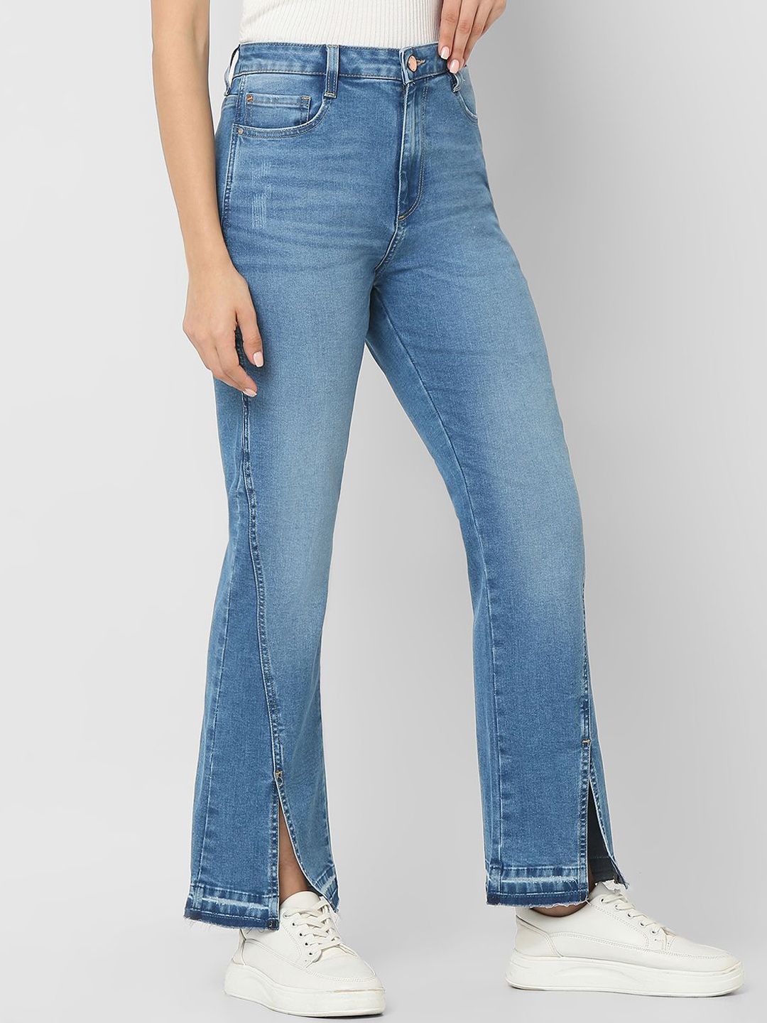 SPYKAR Women Bootcut High-Rise Light Fade Stretchable Jeans