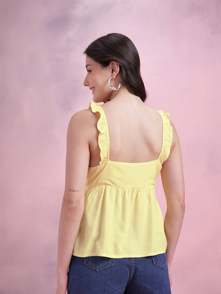 DressBerry Bow Front Ruffles Top