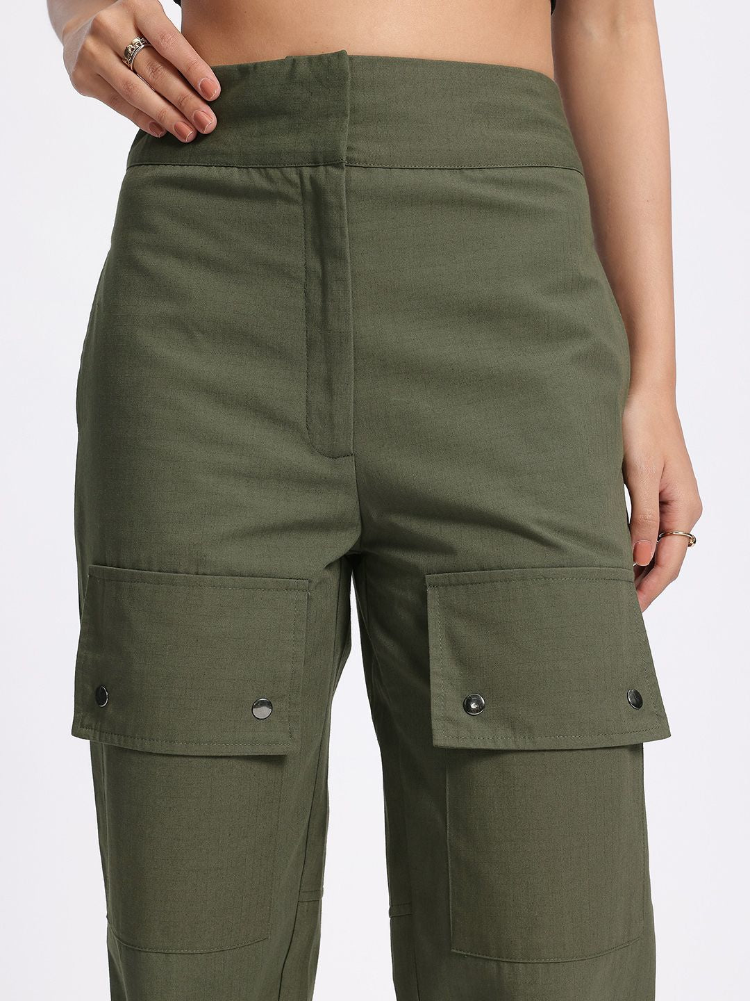 DressBerry Women Structured Finesse Regular Fit Trouser