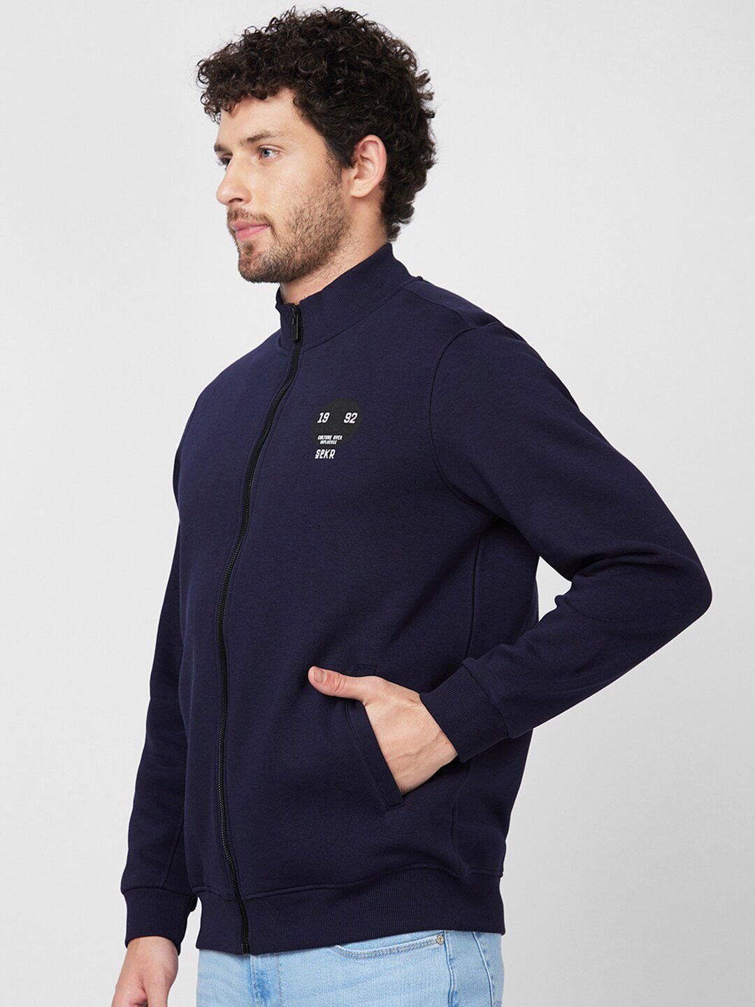 SPYKAR Printed High Neck Sweatshirt