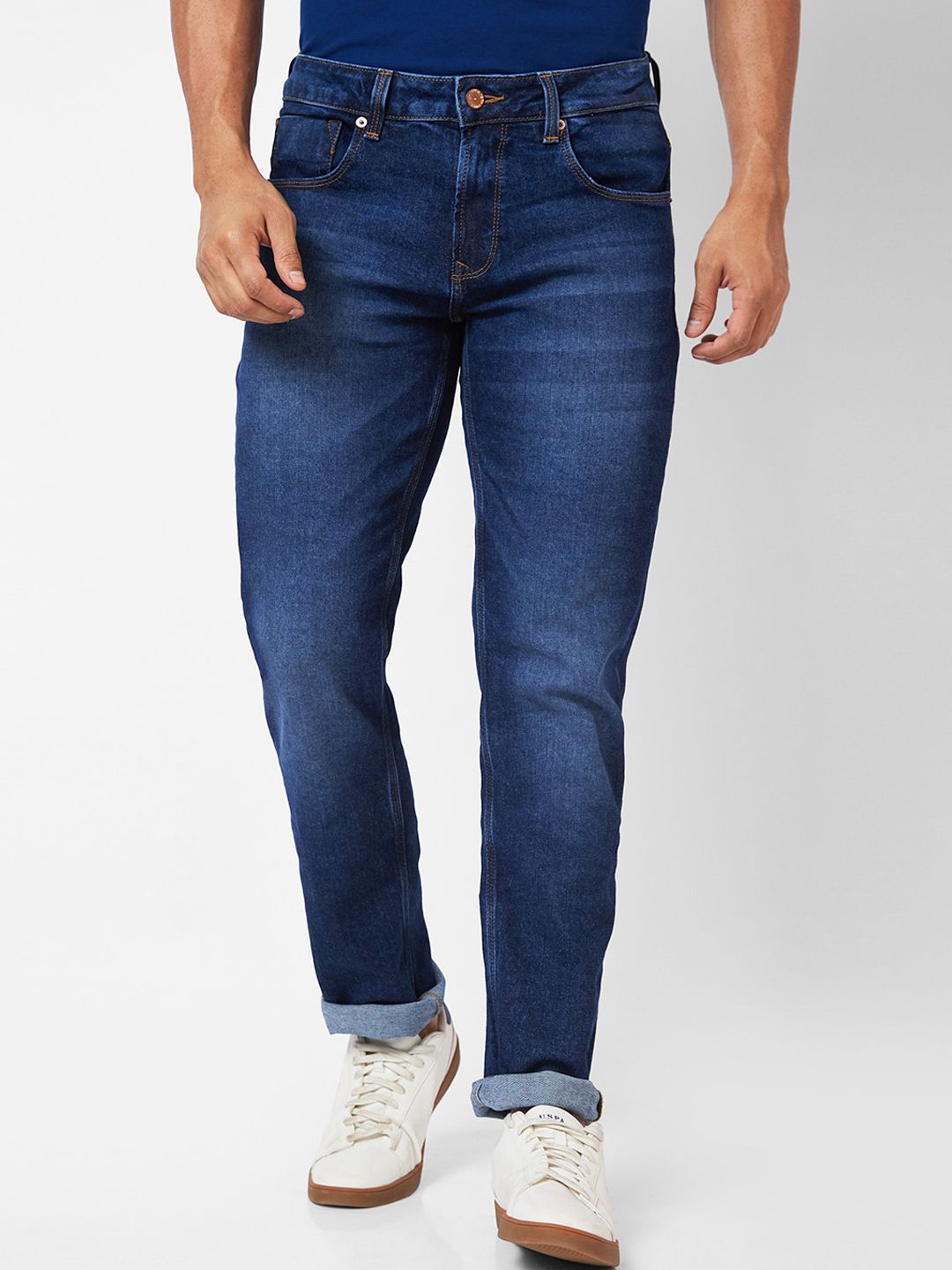 SPYKAR Men Mid Rise Heavy Fade Jeans