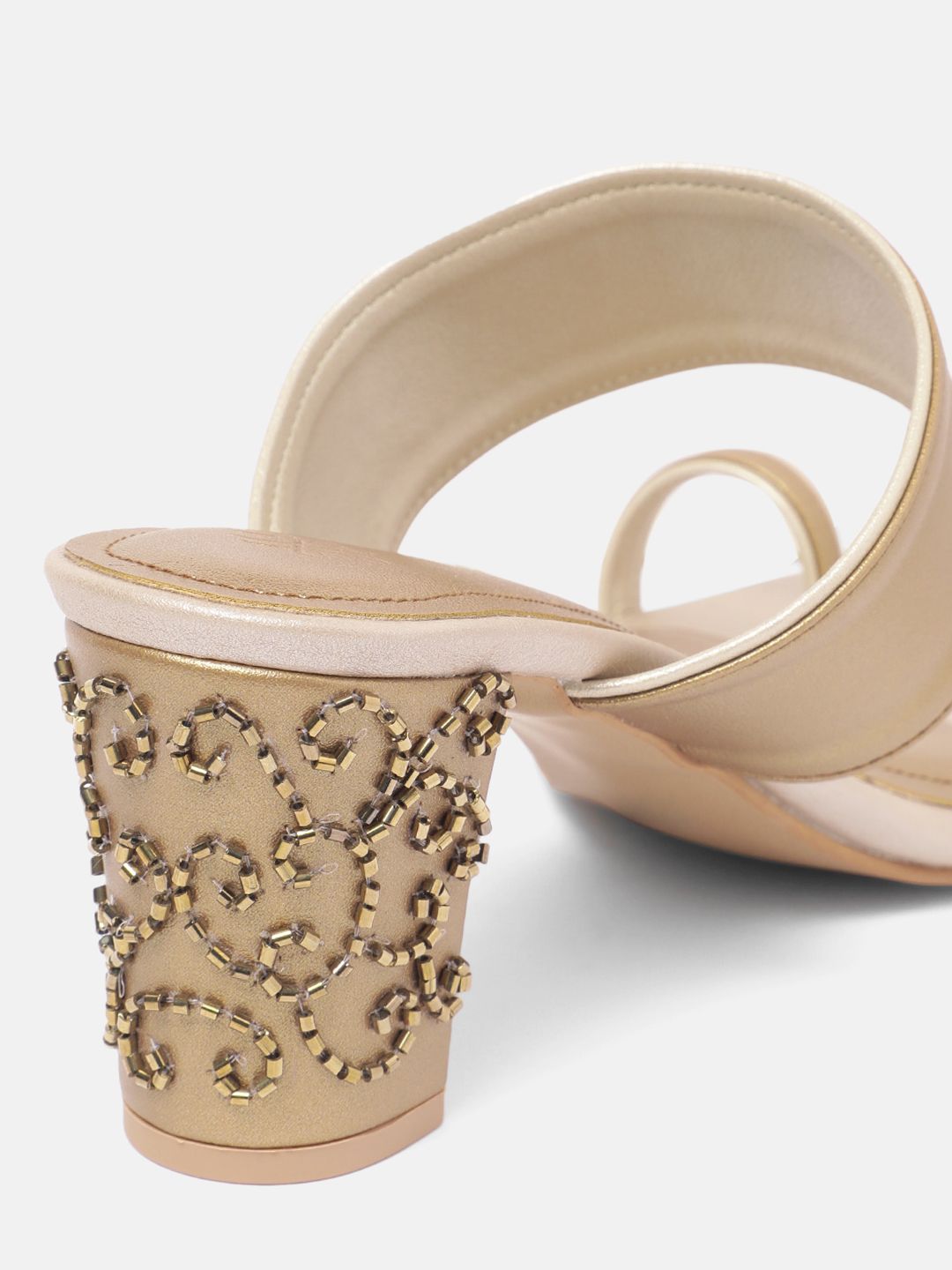 House of Pataudi Ethnic Embellished Block Heels