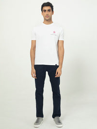 RARE RABBIT Men Castel Round Neck Slim Fit Cotton T-Shirt