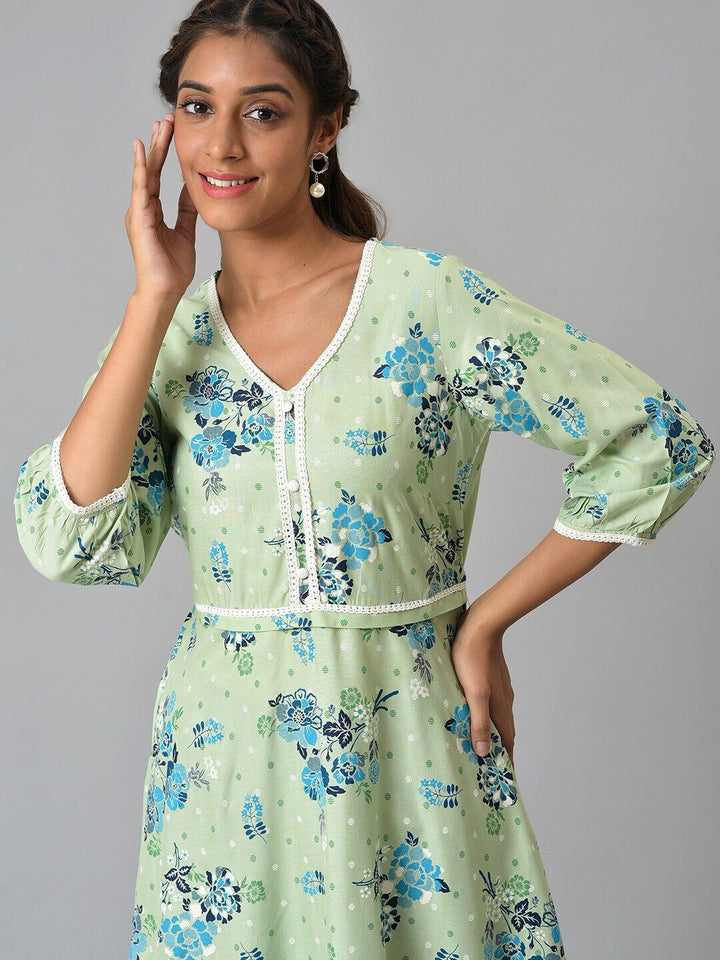 Aurelia Floral Printed Liva Kurta