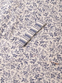 KALINI Floral Printed Round Neck Three Qaurter Sleeves Straight Kurta With Trousers