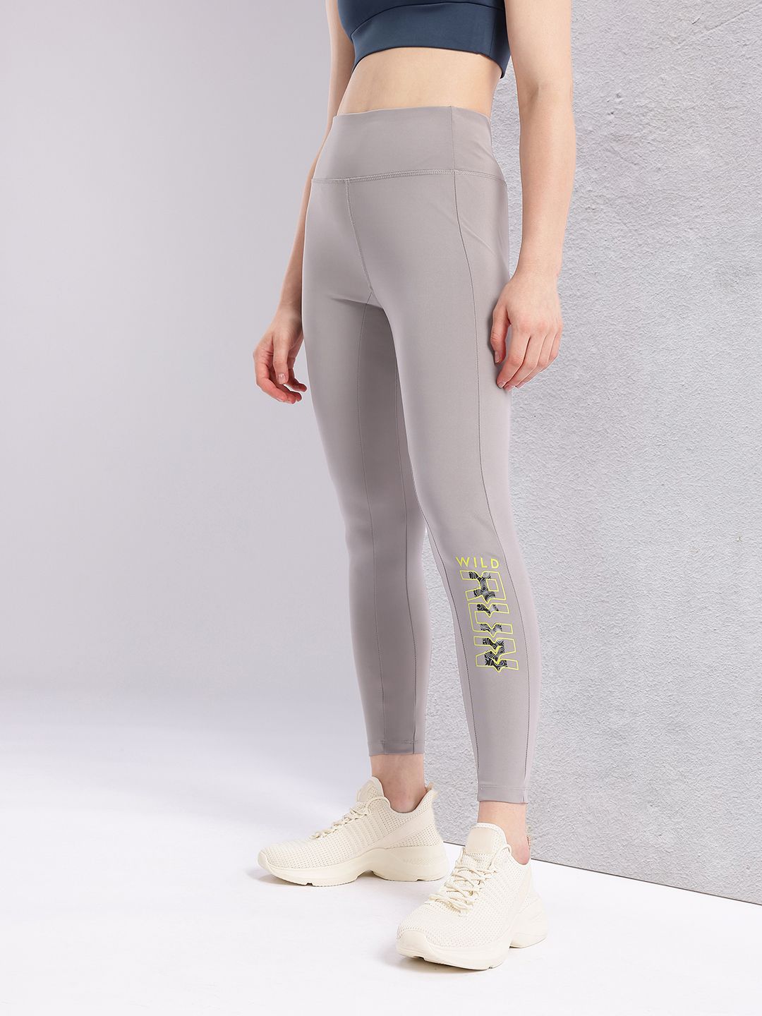 HRX by Hrithik Roshan Women Brand Logo Print Rapid-Dry Running Tights