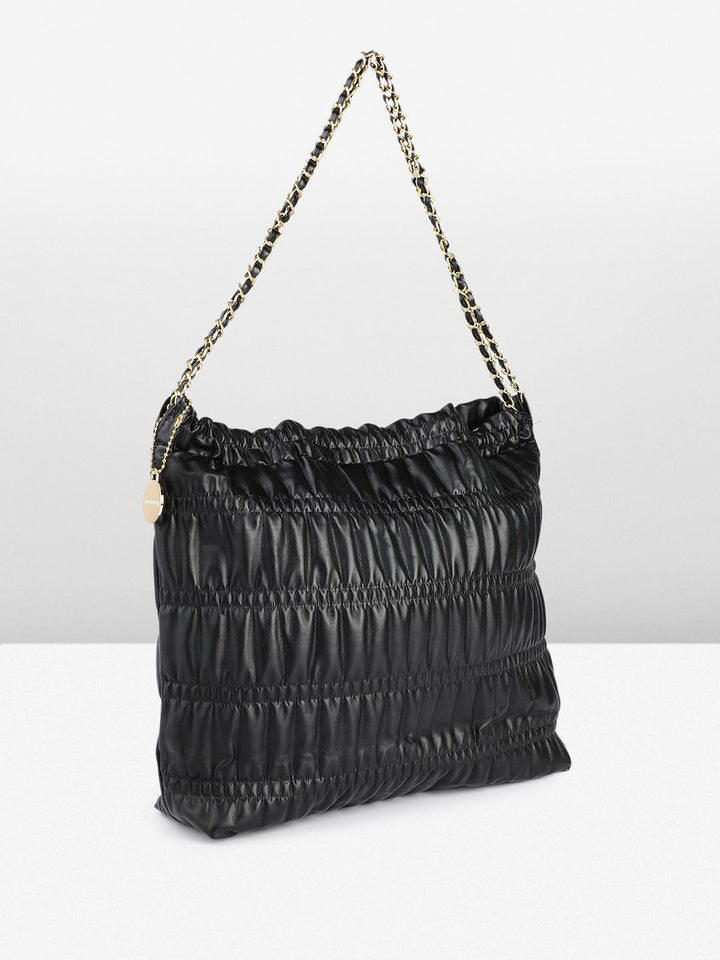 DressBerry Structured Shoulder Bag with Quilted & Pouch