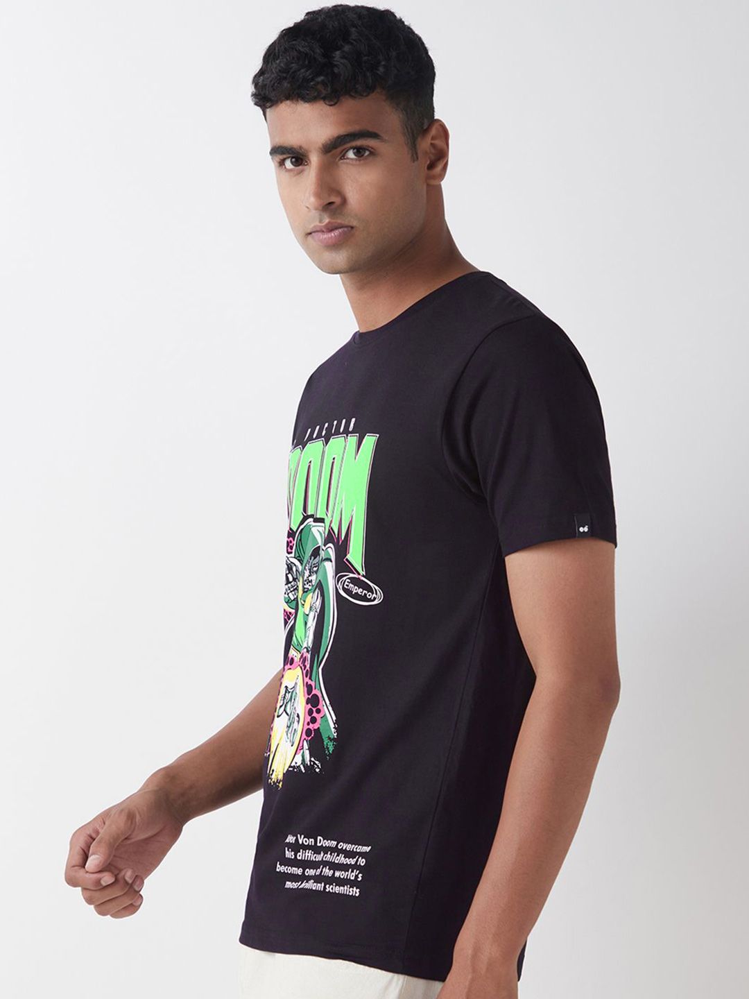Bewakoof Official Marvel Merchandise Dr.Doom Men's Graphic Printed T-Shirt