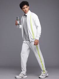HRX by Hrithik Roshan Striped Detail Rapid-Dry Running Zip-Up Tracksuit