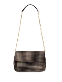 Berrylush Brown Self Design Structured Sling Bag