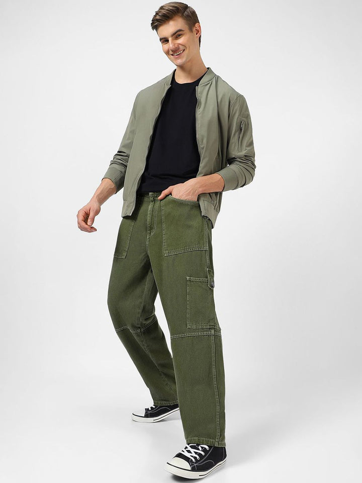 Urbano Fashion Men Baggy Fit Cargo Jeans