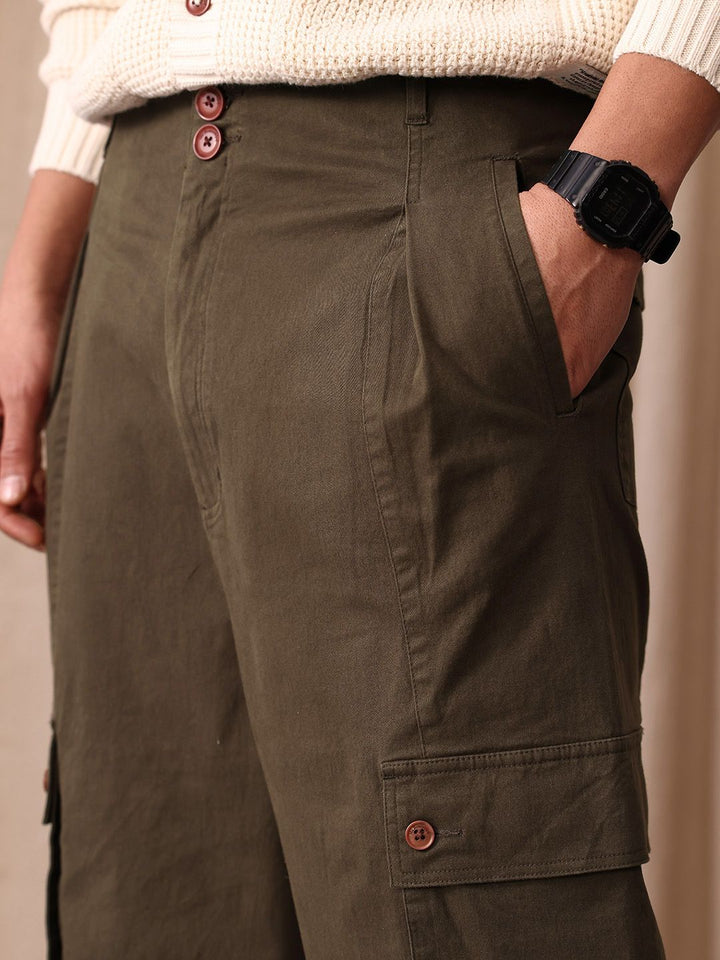 Mr Bowerbird Men Oversized Fit Pleated Trousers