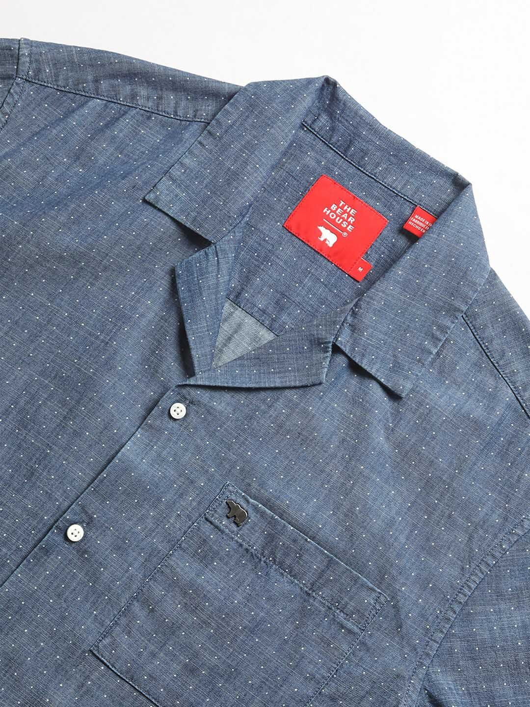 THE BEAR HOUSE Regular Fit Micro Ditsy Printed Pure Cotton Casual Shirt