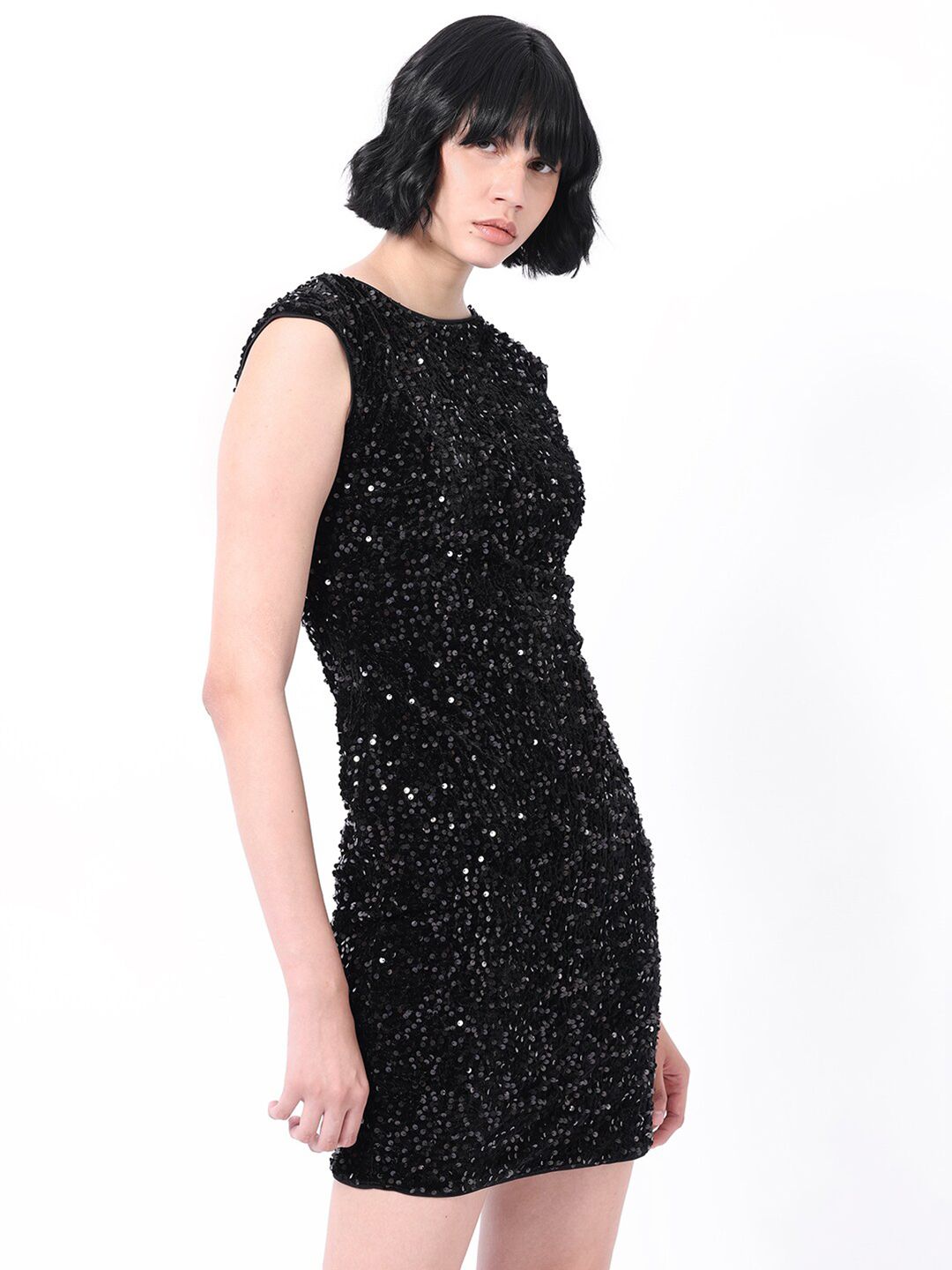 RAREISM Embellished Sequined Sheath Dress