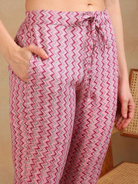 KALINI Floral Printed Gotta Patti Kurta & Trousers With Dupatta