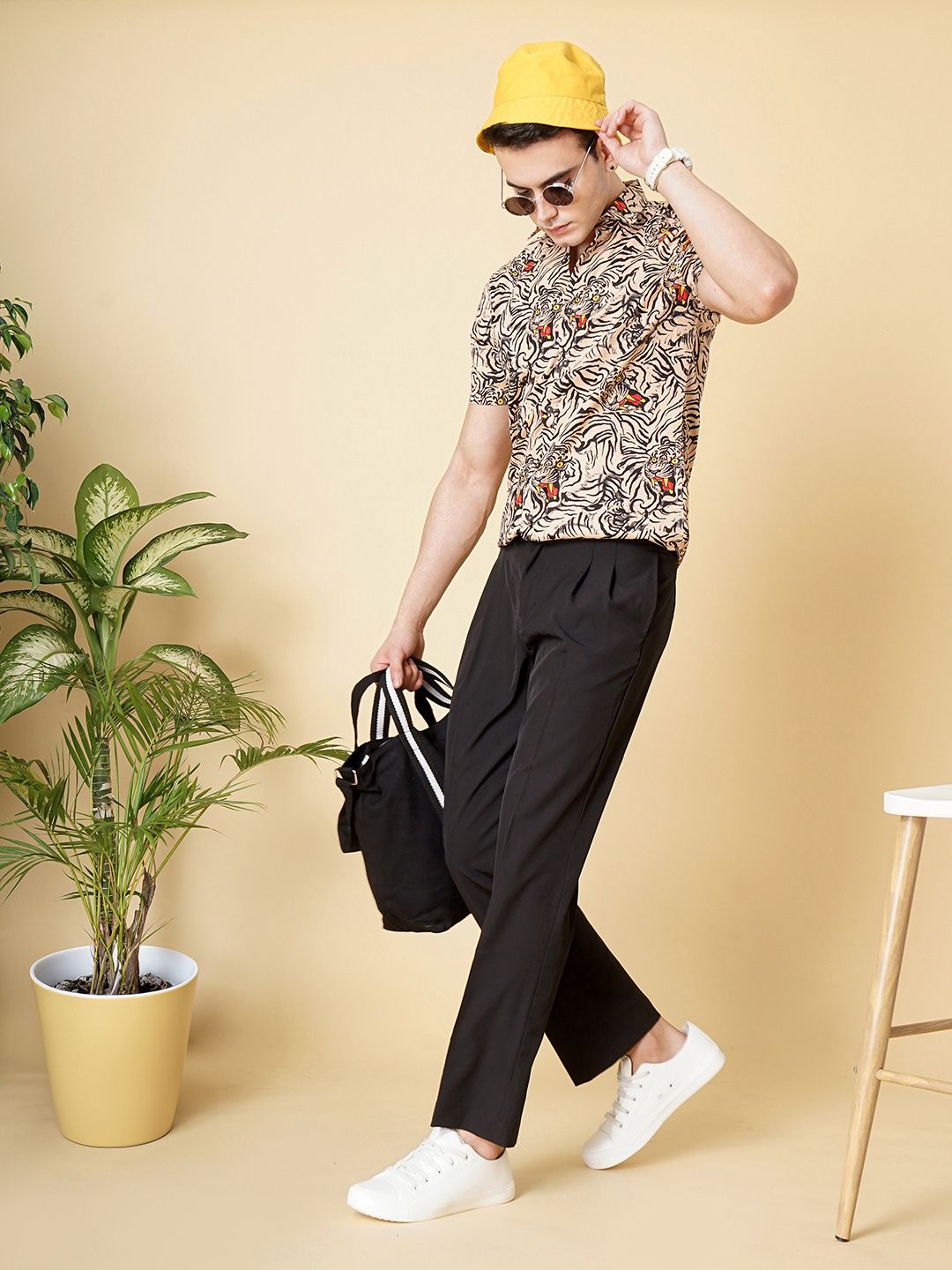 The Indian Garage Co Men Regular Fit Animal Print Resortwear Shirt