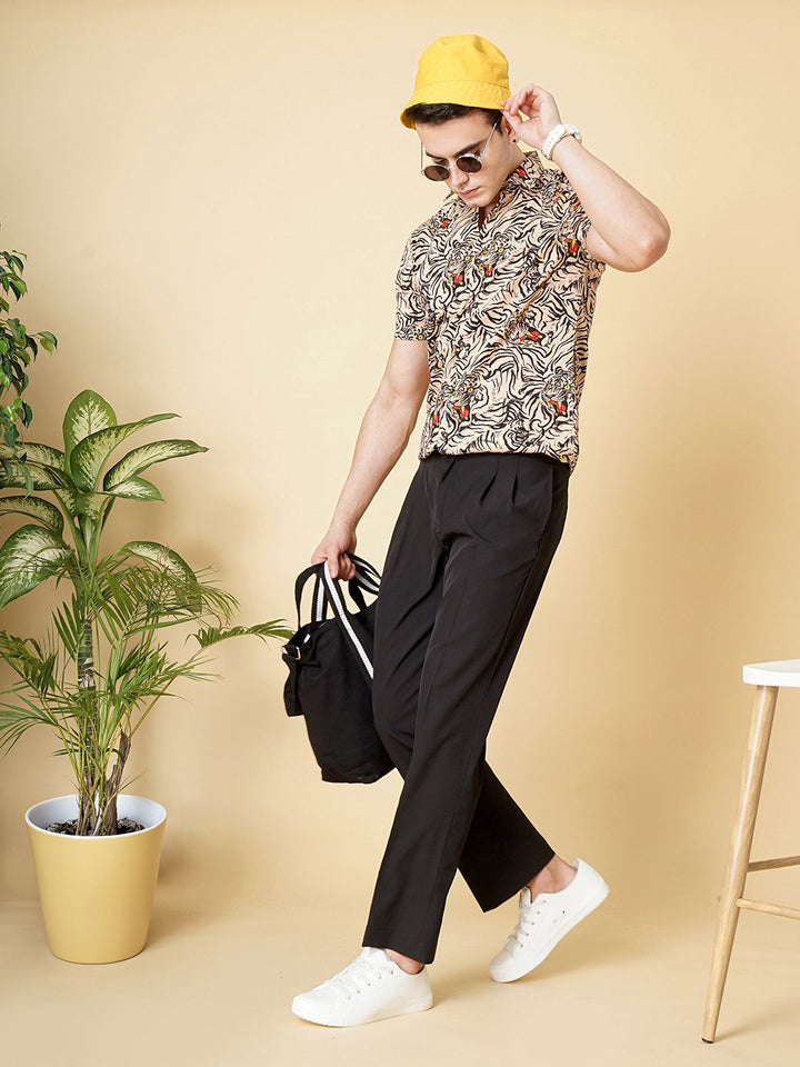 The Indian Garage Co Men Regular Fit Animal Print Resortwear Shirt