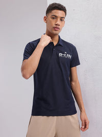 HRX by Hrithik Roshan Typography Printed Polo Collar Running T-shirt