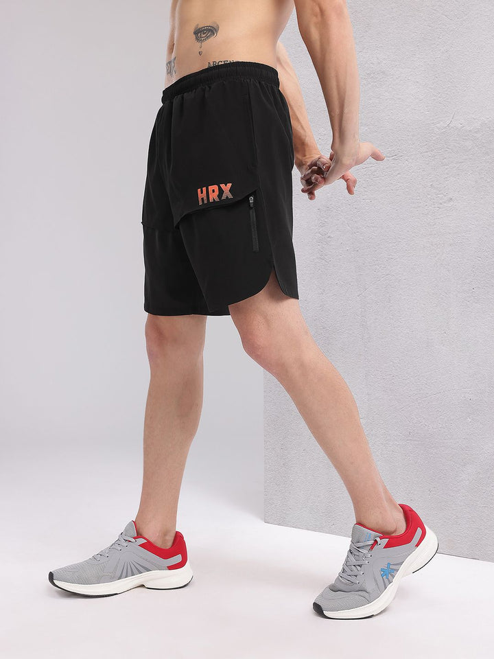 HRX by Hrithik Roshan Men Brand Logo Print Mid-Rise Training Shorts