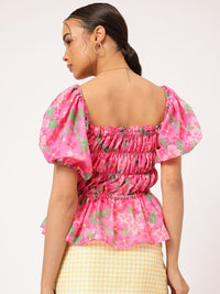 DressBerry Garden Galore Smocked Fitted Top