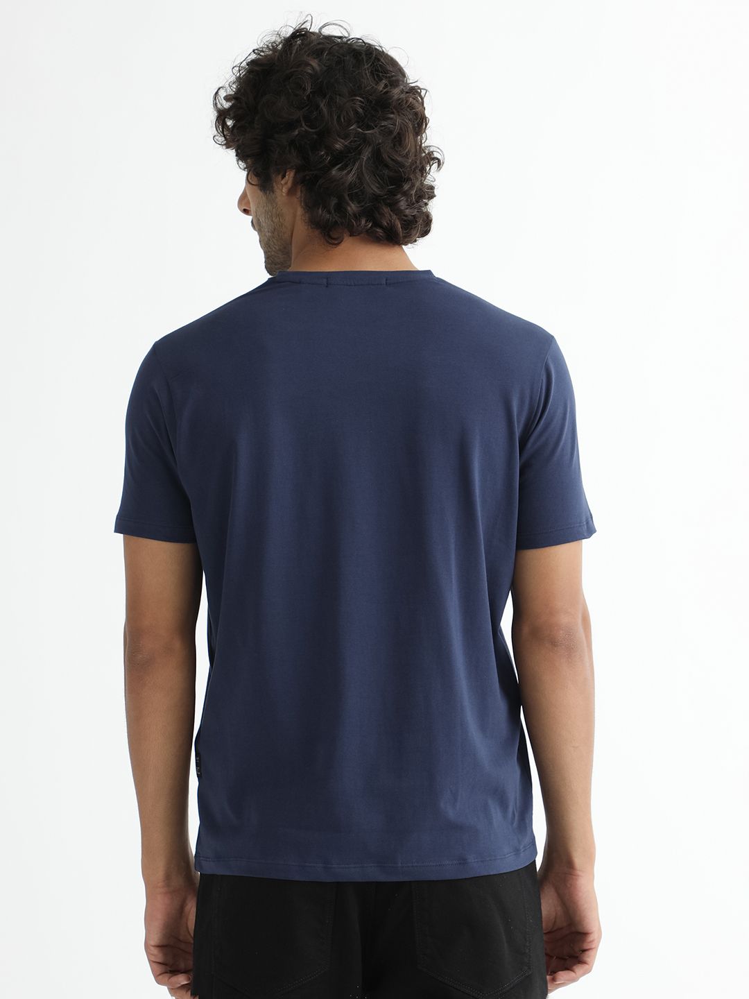 RARE RABBIT Men Flipp Printed Slim Fit T-Shirt