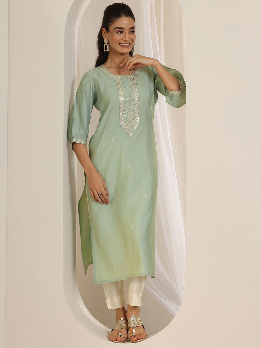 Gerua By Libas Women Ethnic Motifs Embroidered Kurta