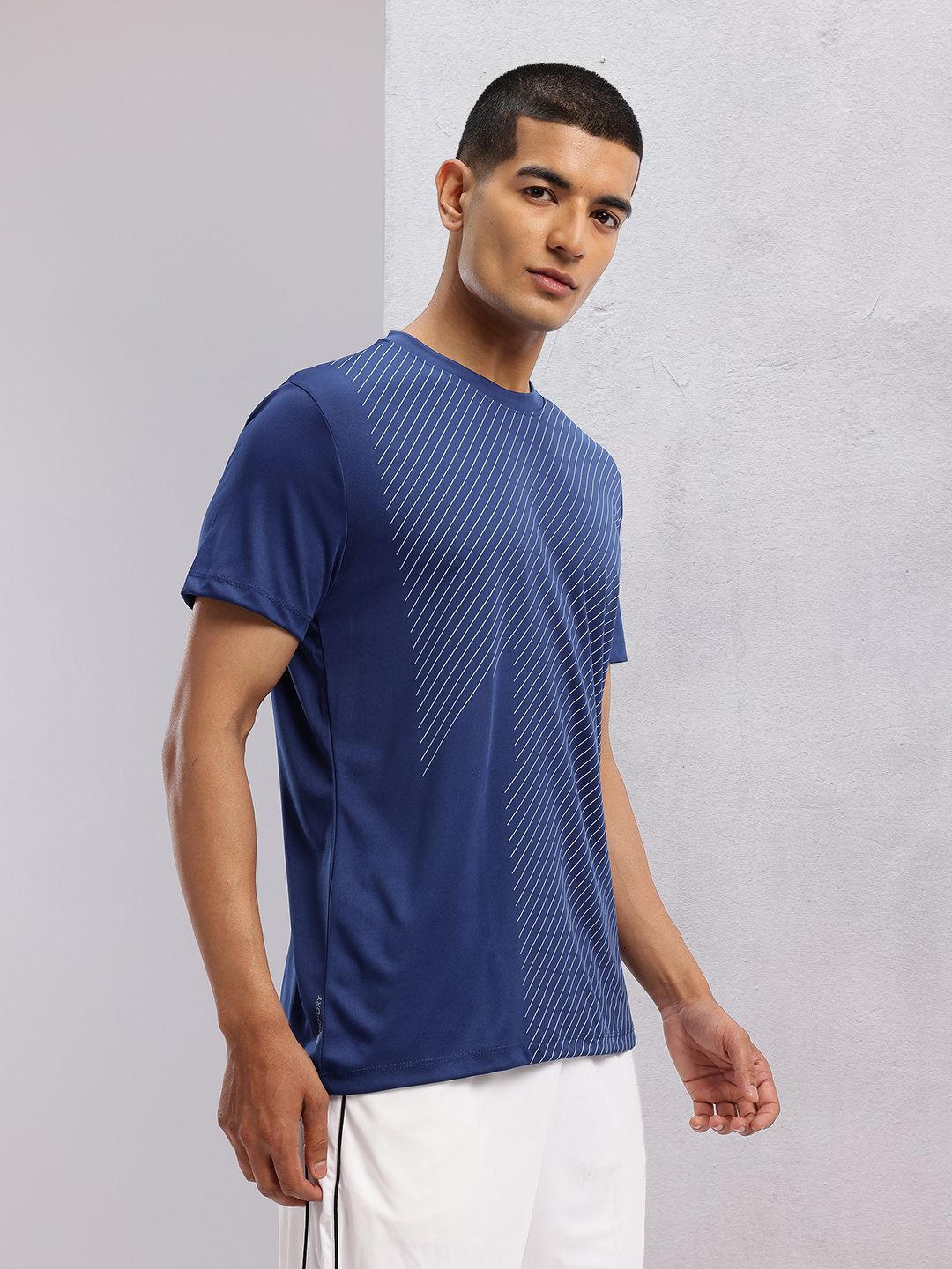 HRX by Hrithik Roshan Striped Rapid-Dry Training T-shirt