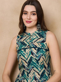 Anouk Geometric Printed Straight Kurta