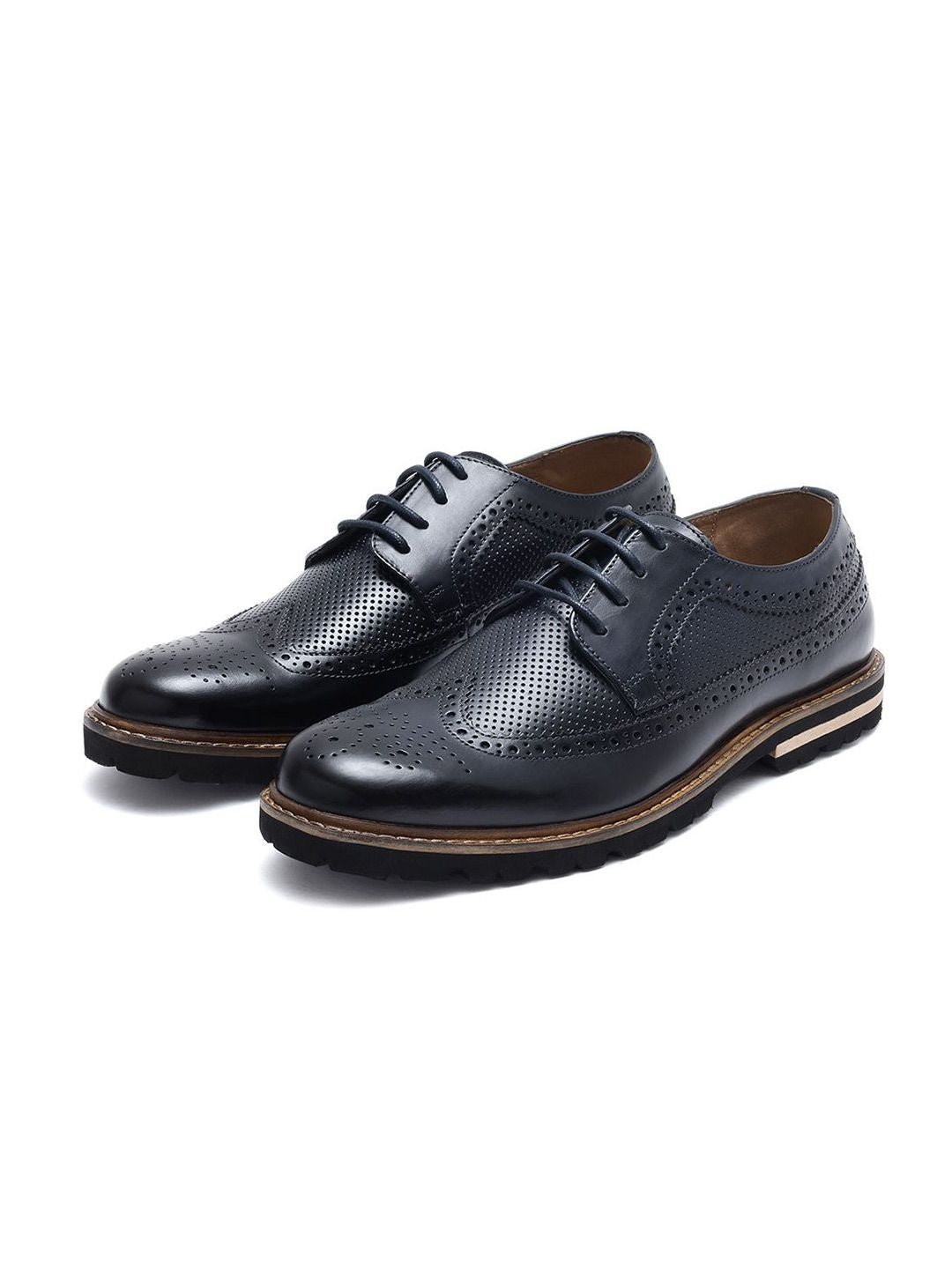 RARE RABBIT Men Formal Textured Brogues