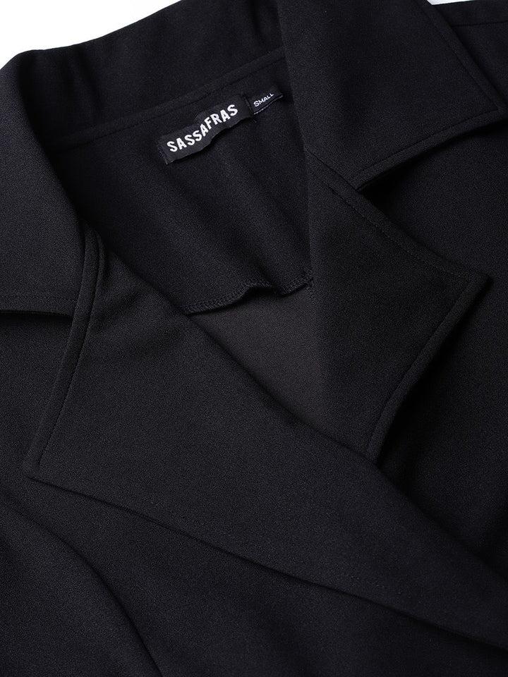 SASSAFRAS Black Blazer Dress
