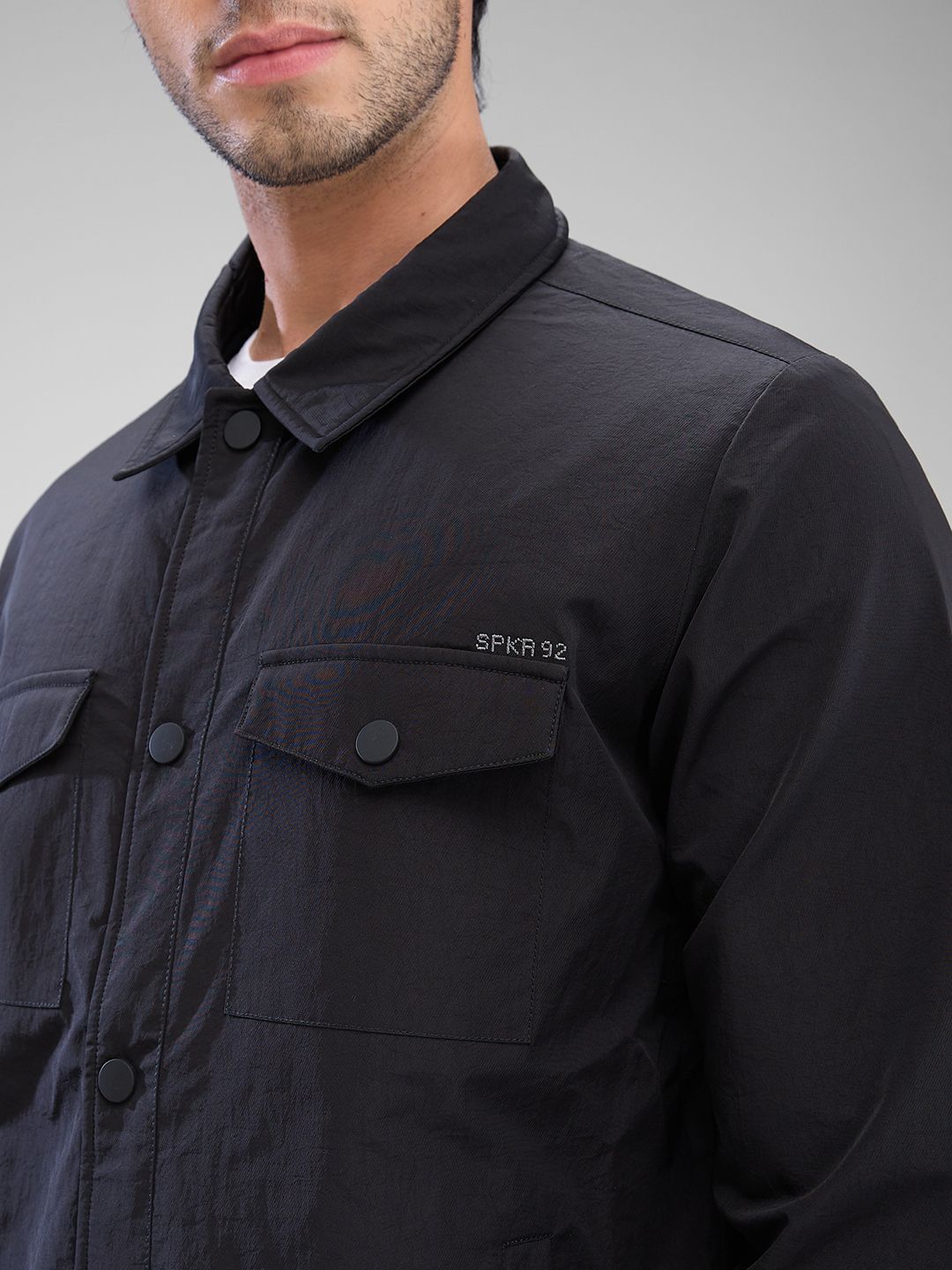 SPYKAR Men Solid Regular Fit Spread Collar Long Sleeves Jacket