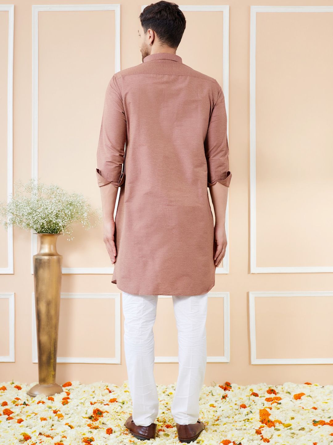 See Designs Shirt Collar Cotton Pathani Kurta