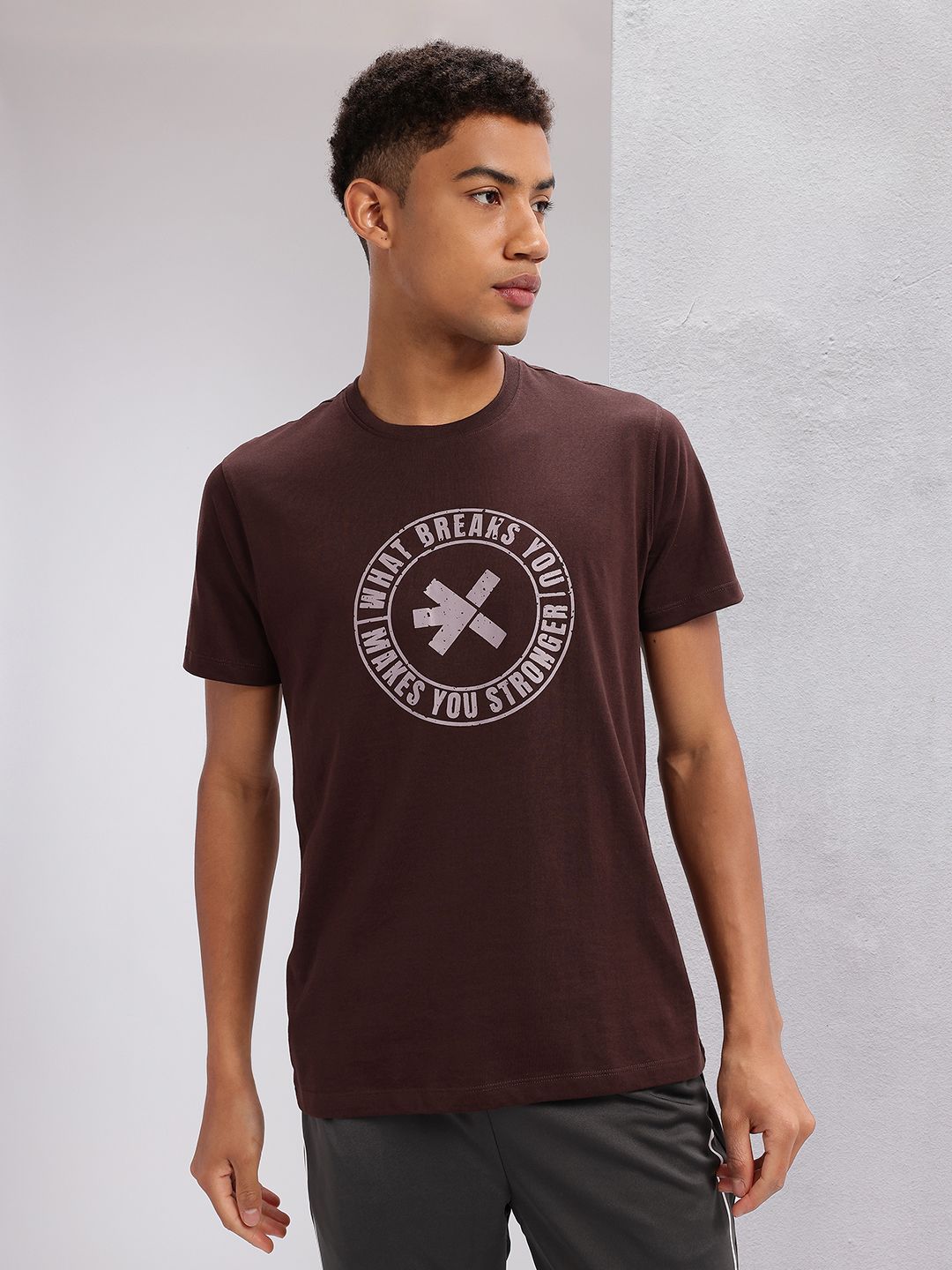 HRX by Hrithik Roshan Brand Logo & Typography Printed Training T-shirt