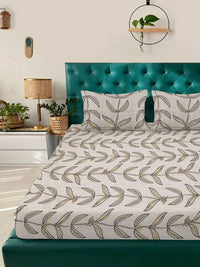 Moda Rapido X KLOTTHE Motif Etnik Beige 300 TC Cadar King dengan 2 Sarung Bantal