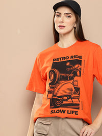 Difference of Opinion Women Graphic Printed Oversized T-shirt