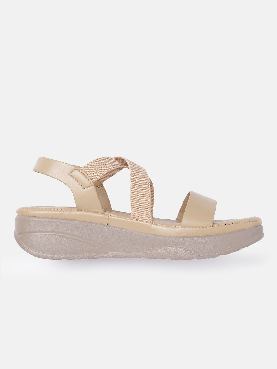 DressBerry Beige Comfort Heels