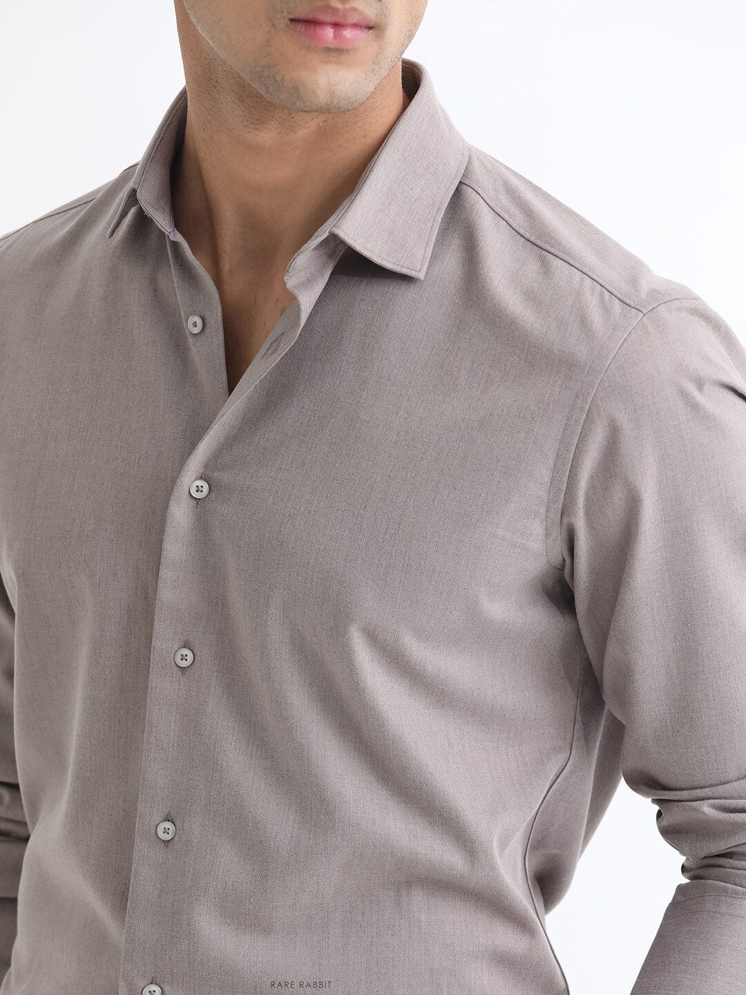 RARE RABBIT Men Gunjan Slim Fit Cotton Shirt