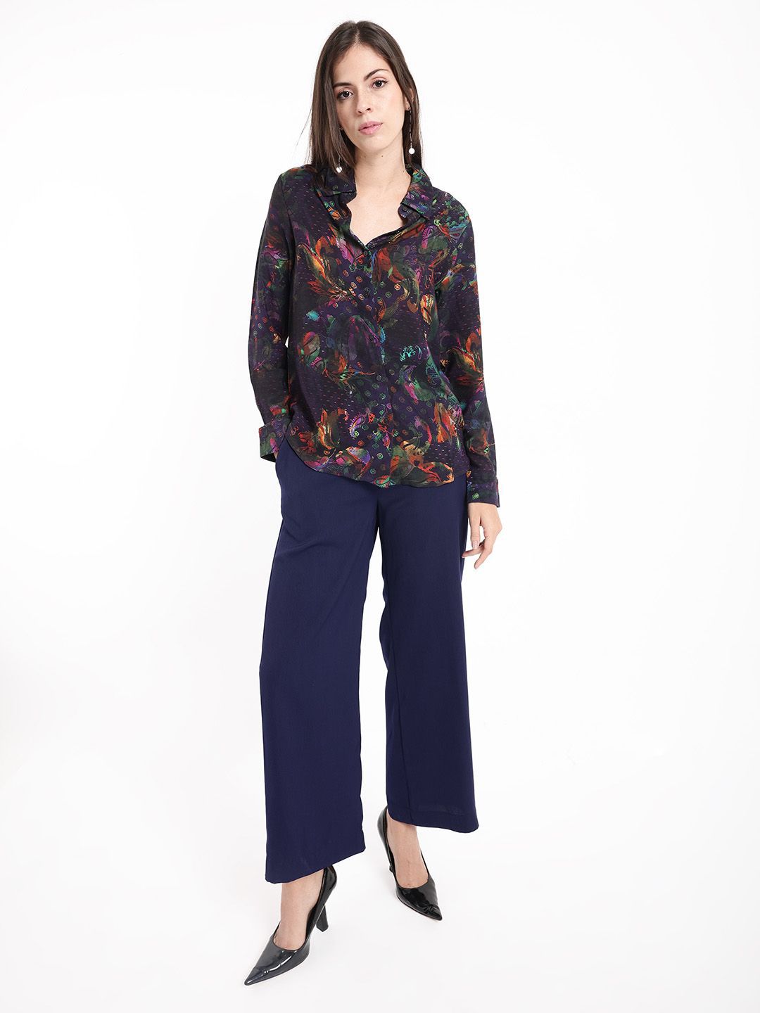 RAREISM Floral Print Cotton Styled Back Top