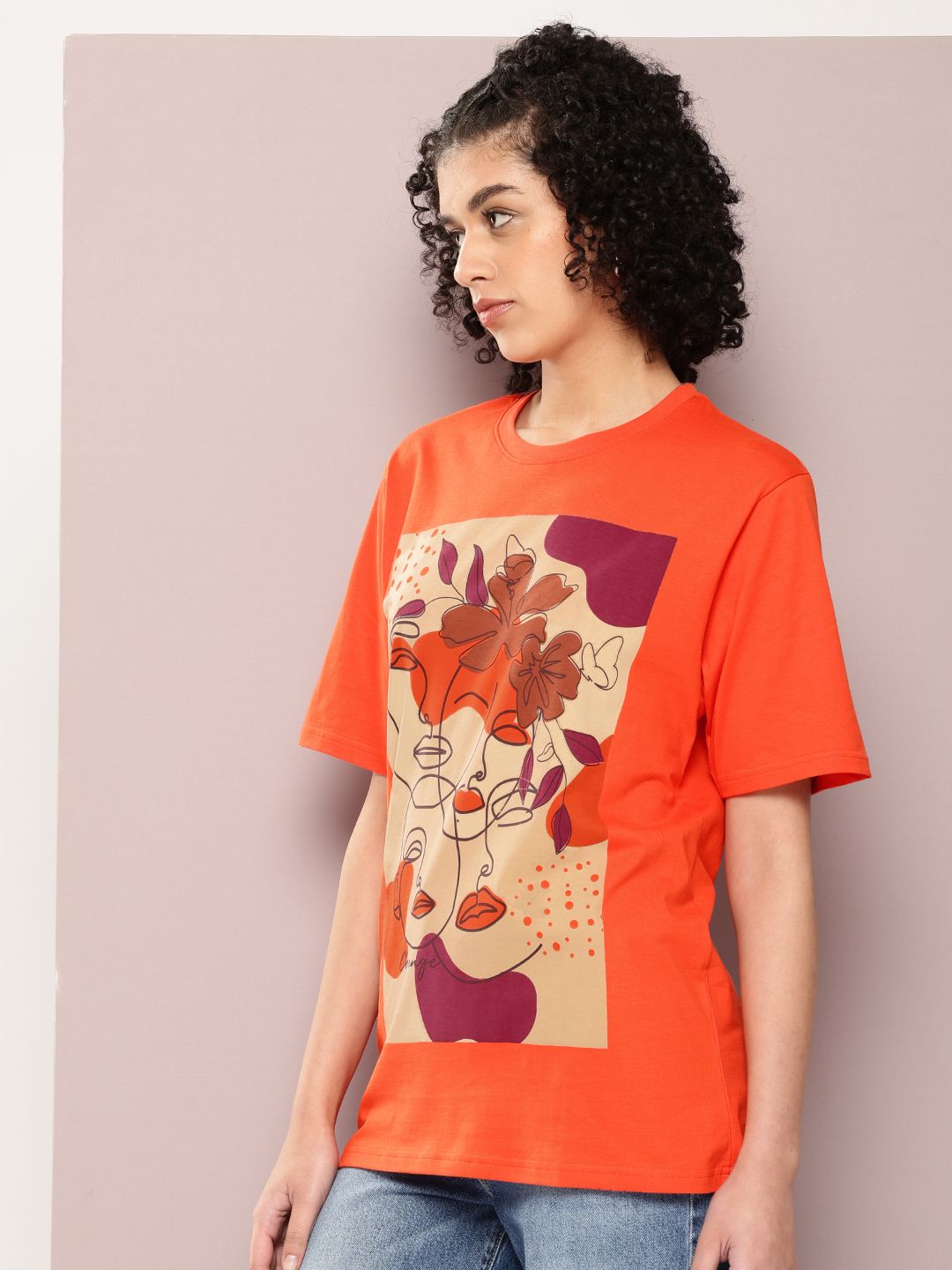 DILLINGER Women Graphic Printed Oversized T-shirt