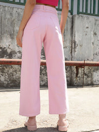 STREET 9 Women Jean Wide Leg High-Rise Pure Cotton Jeans