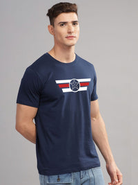 ADRO Men Printed Applique T-shirt