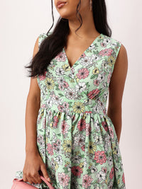 DressBerry Flaunt Your Floral Fetish A-Line Gathers Mini Dress