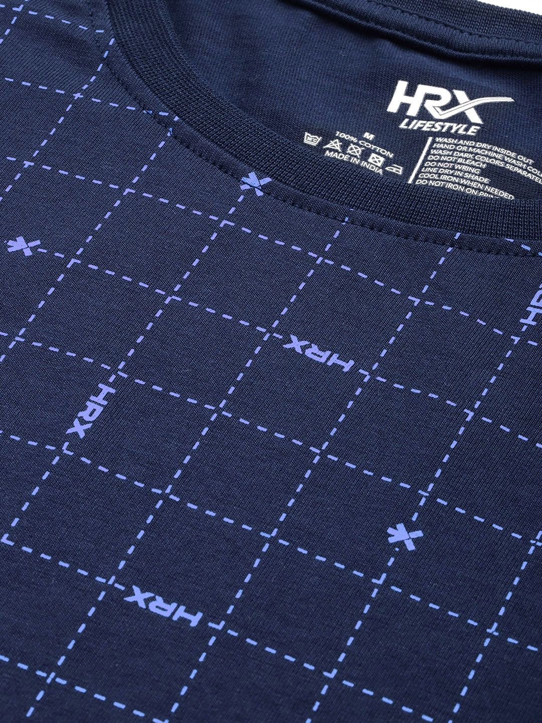 HRX by Hrithik Roshan Printed Drop-Shoulder Sleeves Pure Cotton Relaxed Fit T-shirt